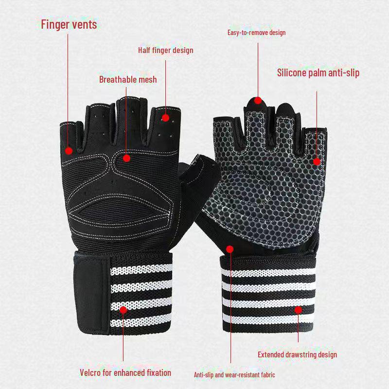 Тонкие перчатки для фитнеса унисекс: Нескользящие, износостойкие, противомозольные тренировочные перчатки для гантелей, подтягиваний и турников.