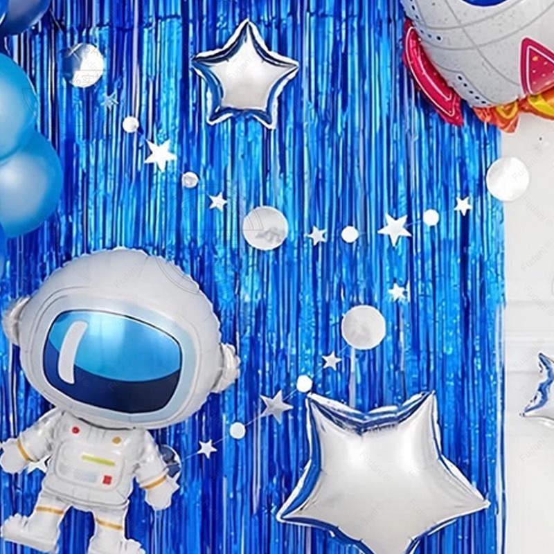 56 шт. Набор воздушных шаров для детской вечеринки по случаю дня рождения на тему космоса и астронавтов, из алюминиевой фольги, для украшения сцены на Новый год