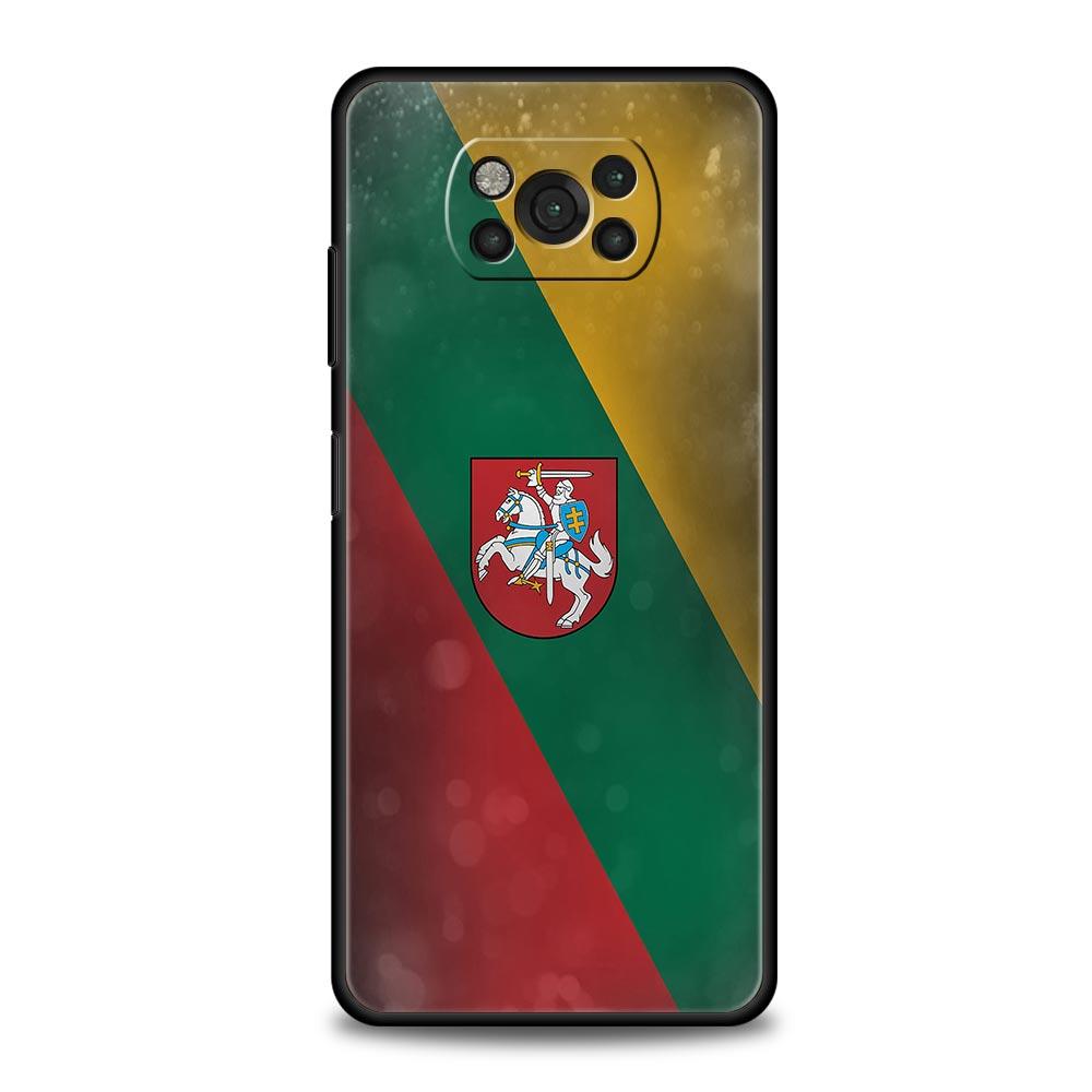 Флаг Литвы чехол для телефона Для Xiaomi Poco X6 X5 Pro X4 X3 NFC F5 Pro F4 F3 GT M5 M4 Pro 5G M3 C51 C50 C55 Мягкая крышка