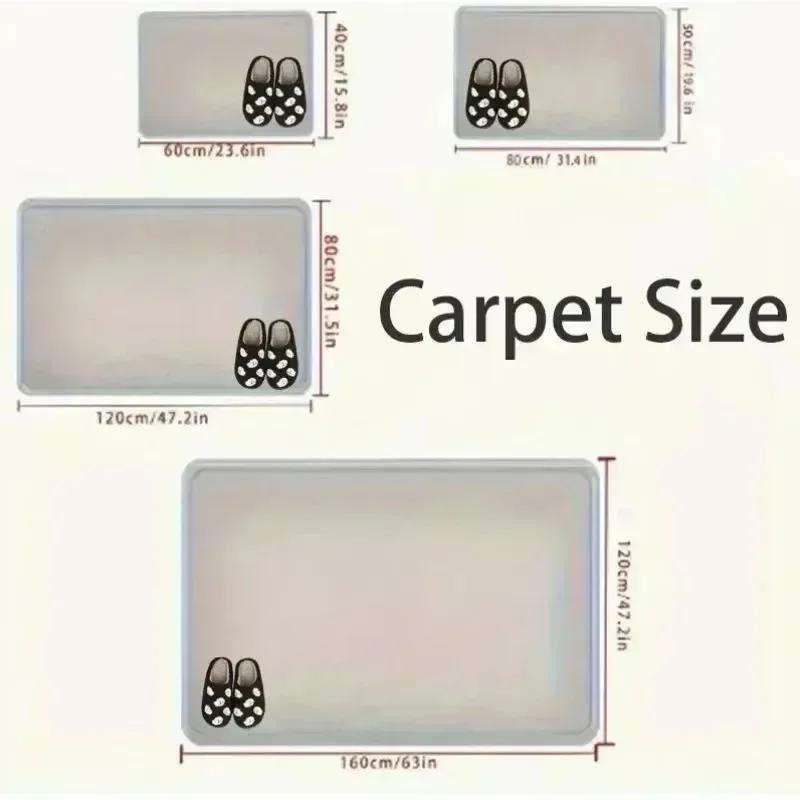 Color Lattice Carpet Squares 3D Printing Bedroom Living Room Hallway Long Strip Anti-slip Area Rug Sofa Doormat Home Mats Decor