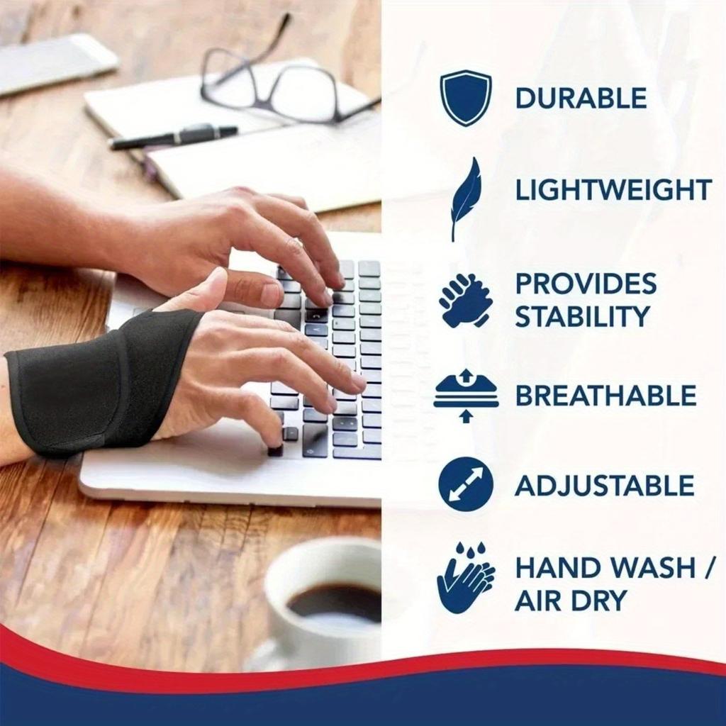 Adjustable Wrist Brace for Carpal Tunnel Tendinitis Pain Relief Sport Support Wrap for Arthritis Sprains 1PC Cotton Comfortable