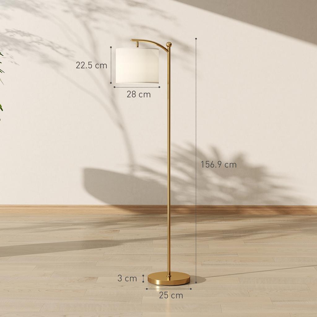 Led Floor Lamp With Remote Control Gold Tone