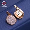 KNIKOO Clip Earrings For Women Cubic Zirconia Fashion Round Stud Earrings Jewelry For Wedding Party Gifts