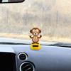 Dashboard Solar Power Shaking Head Cat Solar Toy Doll Dancing Monkey Figure Bobble Head Doll