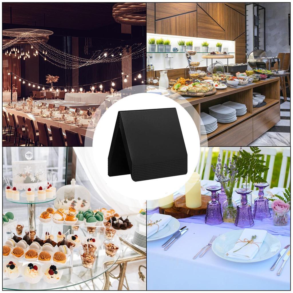 Food Labels For Party 12 Pieces Food Display Signs With White Pen And Cloth Tabletop Dessert Labels For Bakery Event Banquet