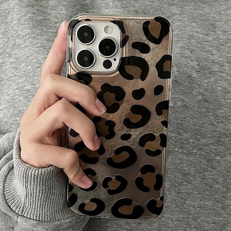 Ретро Чехол для телефона с леопардовым принтом и узором «Вихрь» Для iPhone 17 16 Pro Max 15 14 Plus 13 12 11 X XR XS 16E 7 8 SE2 Силиконовый Чехол