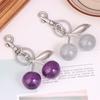 Cherry Keychain Elegant Exquisite Fruit Cherries Keyring Women Bag Pendant Handbag Hanging Charms Car Key Holder