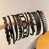 8Pcs Unisex Wavy Non-slip Hair Hoop Set Combing Hairbands Set Head Hoop Teeth Head Bands