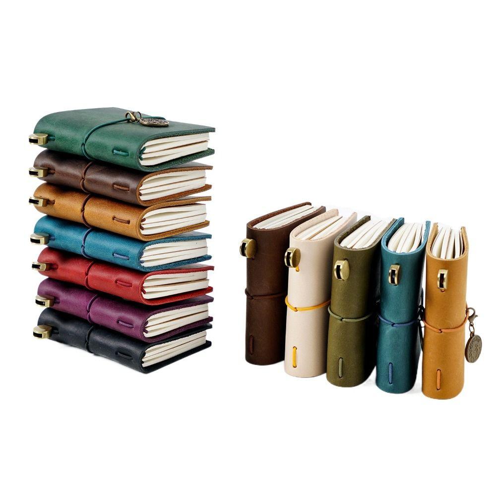 Writing Traveler Notebook Handmade Diary Notebook Creative Cowhide Cover Sketchbook Scrapbook