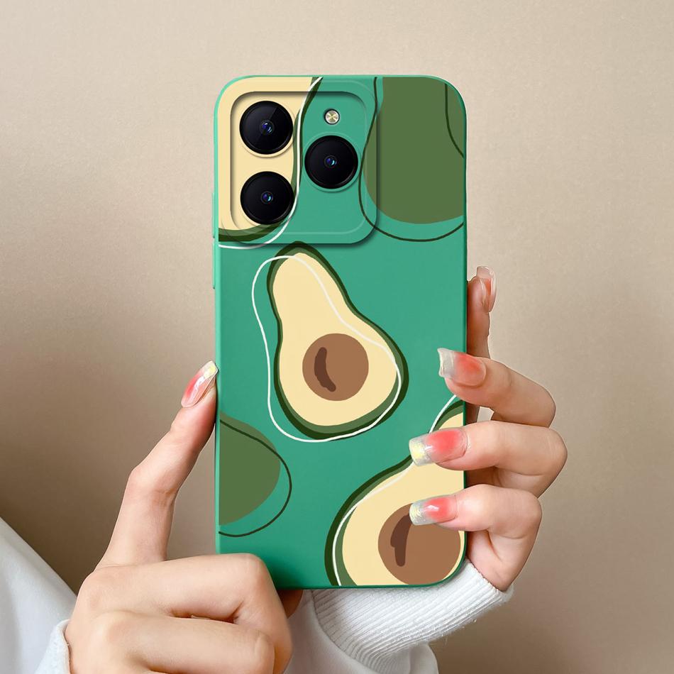 Phone Case For Realme C61 C63 Creative Back Cover For Realme C 61 C 63 Liquid Silicone Funda Full Protection Soft Bumper Cacasa