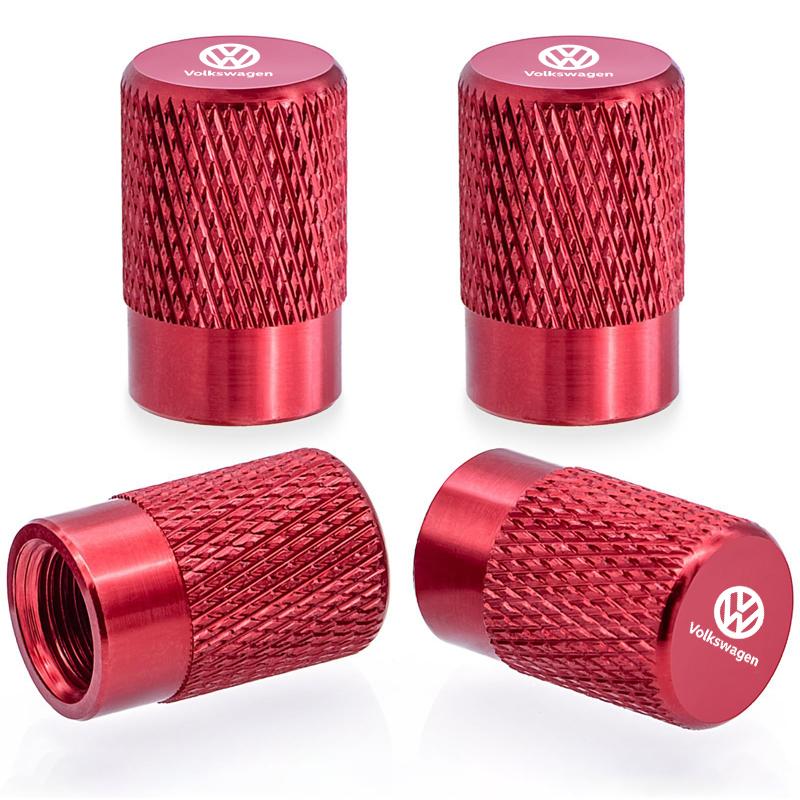 4PCS Aluminum Alloy Car Tire Valve Cap Dustproof Cover For Volkswagen VW Golf 7 MK5 Caddy Passat CC Polo MK6 Tiguan Arteon Jetta zo3