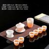 Pu Jade Ice Jade Porcelain Kung Fu Tea Set 1011 New Household High-end Office Cover Bowl Drinking Tea Cup Gift Box