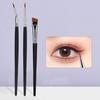 Ultra-Fine Angled Eyeliner & Brow Brush Set - Professional Slanted Makeup Tools
