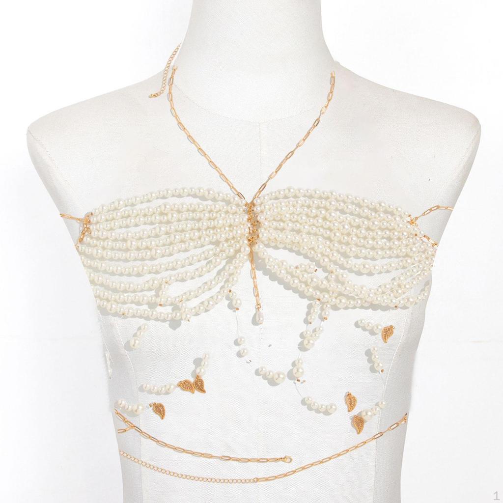 Бисерная цепочка для бюстгальтера Уникальные легкие украшения для бикини для косплея, сценического выступления