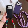 Кросс-боди чехол для телефона конфетного цвета для IPhone для IPhone 17 Air 16 15 14 Plus 13 12 11 Pro Max X XR XS Мягкий силиконовый чехол