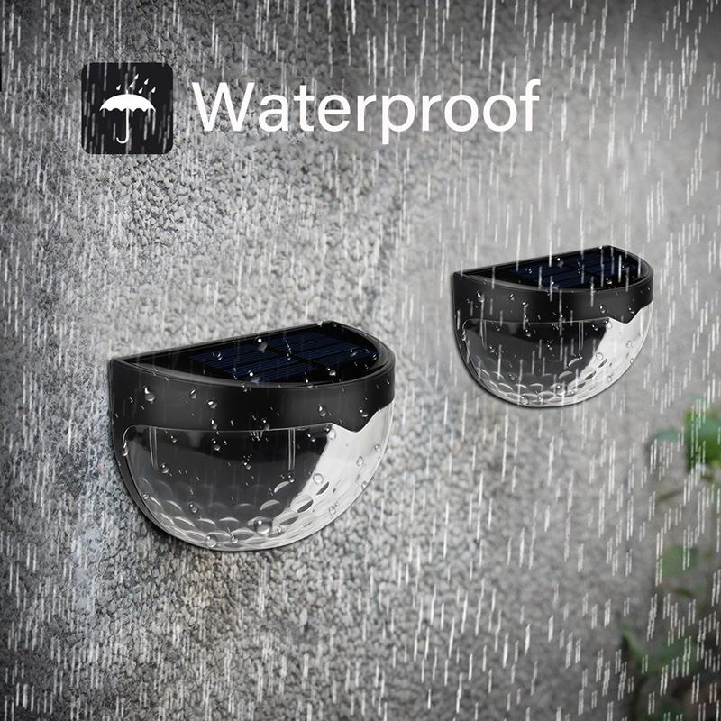 Светодиодные солнечные фонари для забора, уличные, водонепроницаемые IP65, настенные фонари, гофрированные фонари для забора, террасы, сада, дорожки, декоративные фонари