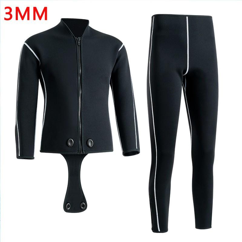 3mm 5mm Kids Neoprene Wetsuit Diving Surfing Snorkeling Warm Long Sleeve Two Piece Swimwear Unisex Child