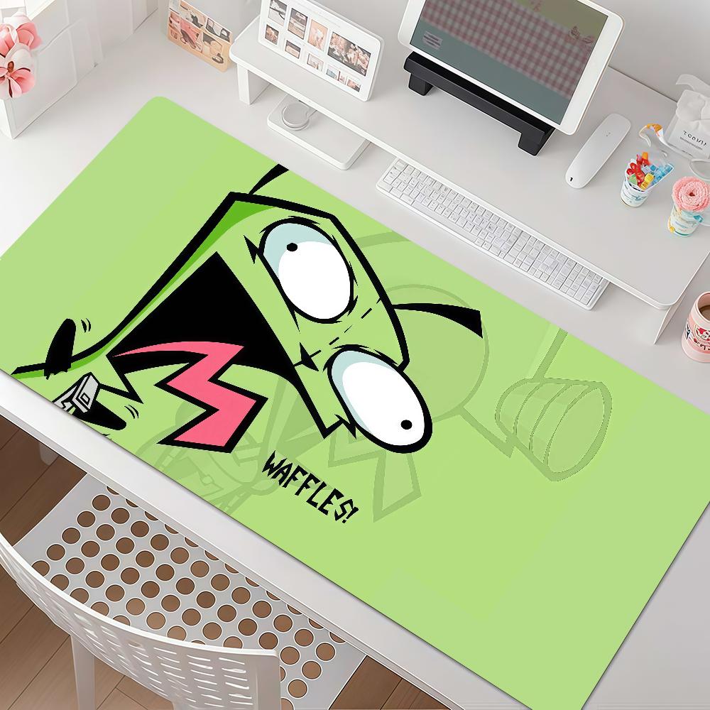 Cartoon cute I-Invader Z-Zim Mouse Pad Square Office Gaming Desk Mat Waterproof Non-Slip Rubber Decorative