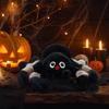 Holloween Decor Colored Eye Spider Plush Doll Simulation Black Crawling Pet Doll  Party Supplies
