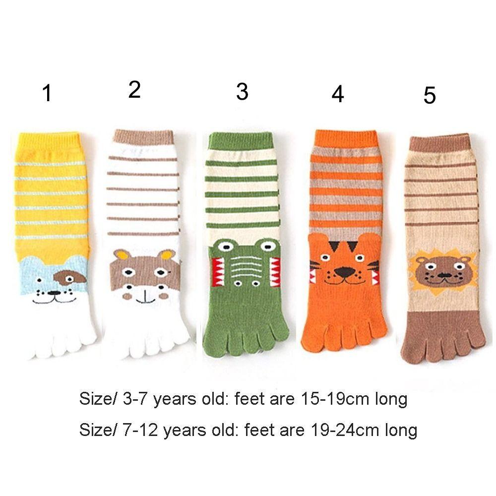 Sweat-absorbing Five-finger Socks Children's Cotton Socks Comfortable Long Tube Socks