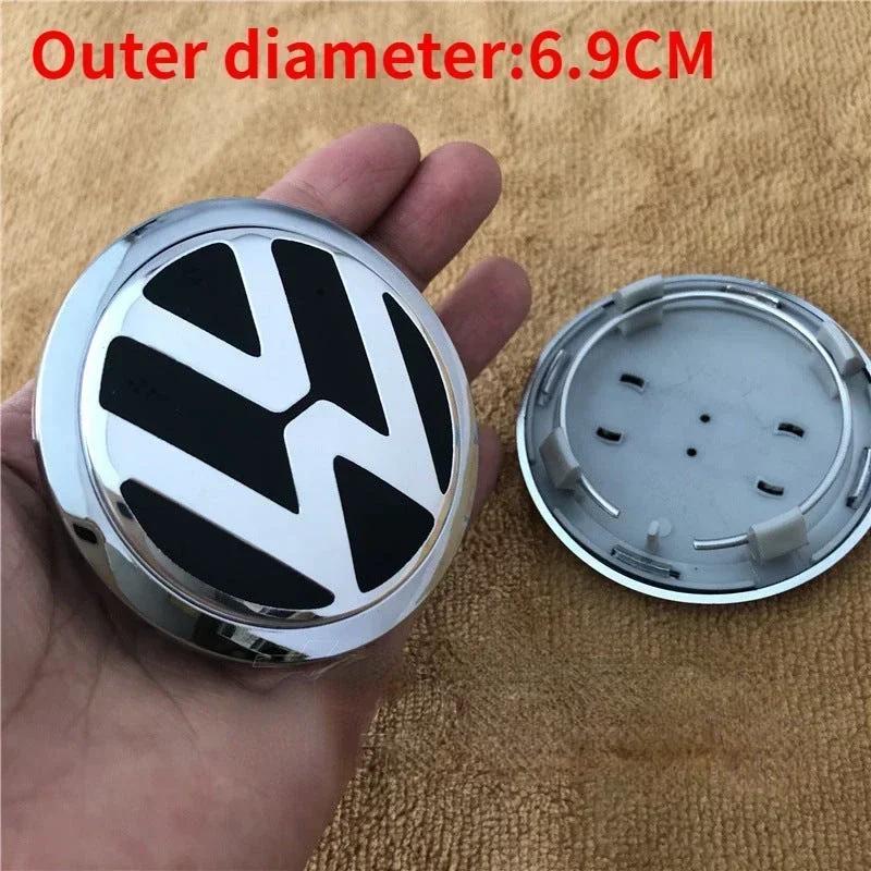 For Volkswagen VW 69/70/75/76mm 4pcs Car Wheel Center Emblem Hub Caps Cover for Volkswagen VW GTI Jetta Tiguan Golf POLO Passat B5 B6 SCIROCCO EL1