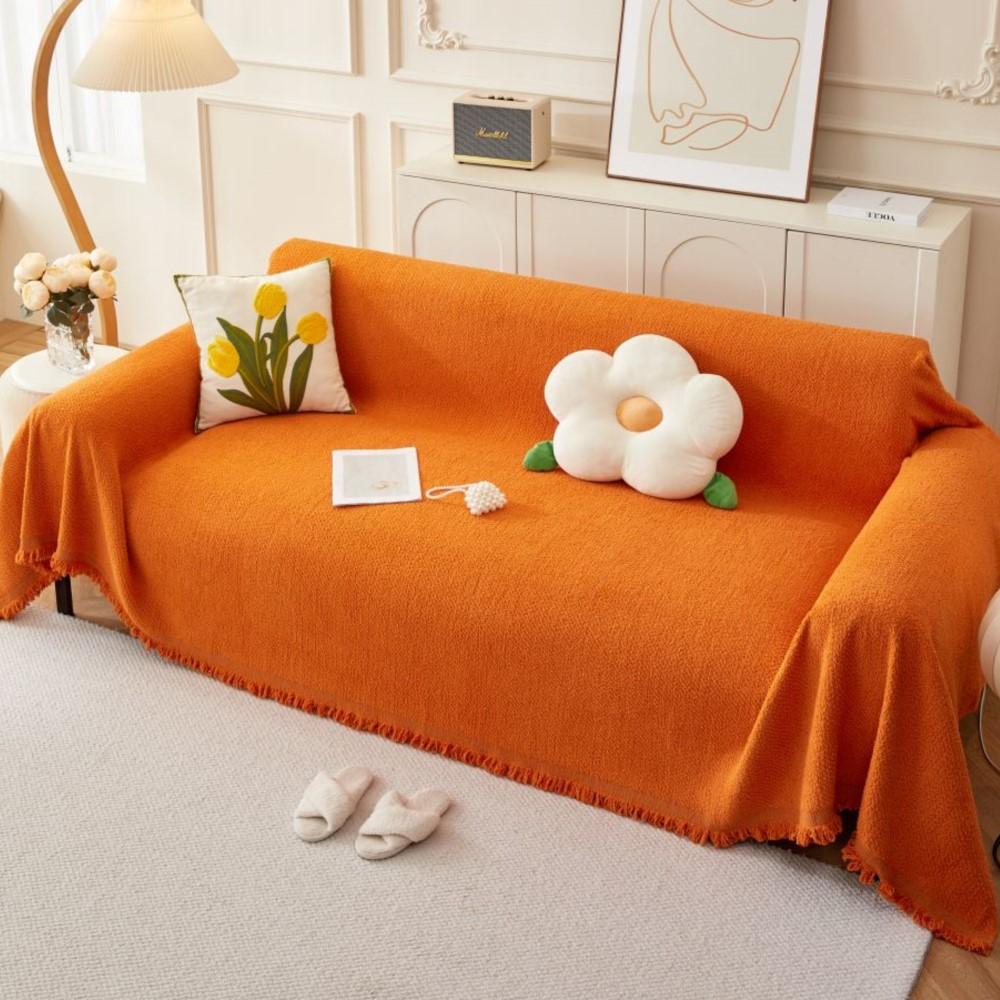 Подушка для дивана, пружинная, против кошачьих царапин, универсальный чехол для дивана, полотенце, кремовое, ветровое, сплошное цветное одеяло для дивана