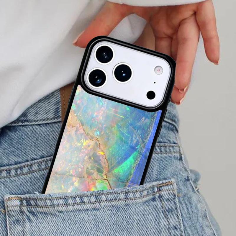 Opal Stone Iridescent Phone Case for iPhone 17ProMax 12 13 14 15 16e 17 Pro Max Plus Air Cover