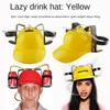 With Straw Outdoor Beer Hat Hat Type Drinking Helmet Trendy Beverage Helmet Headgear