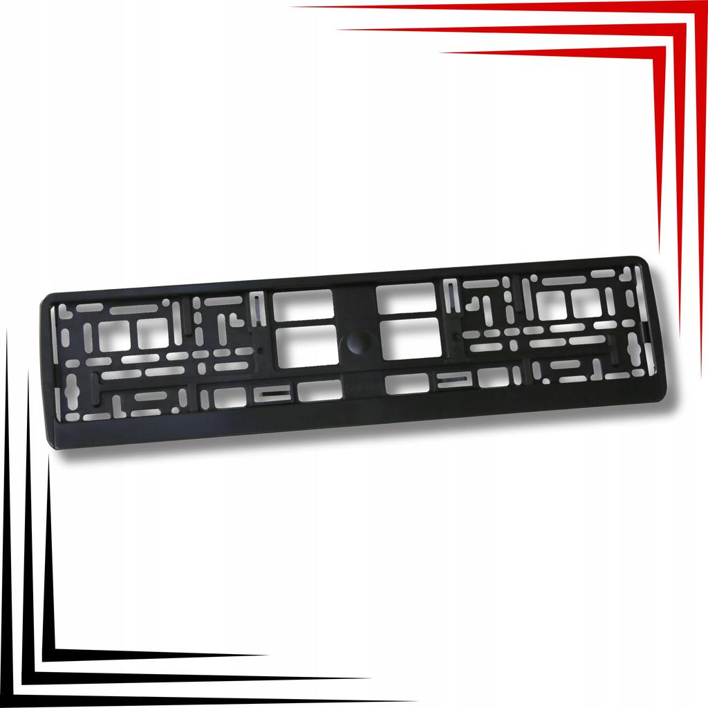 Universal Black PP/PS License Plate Frame with 20mm Strip