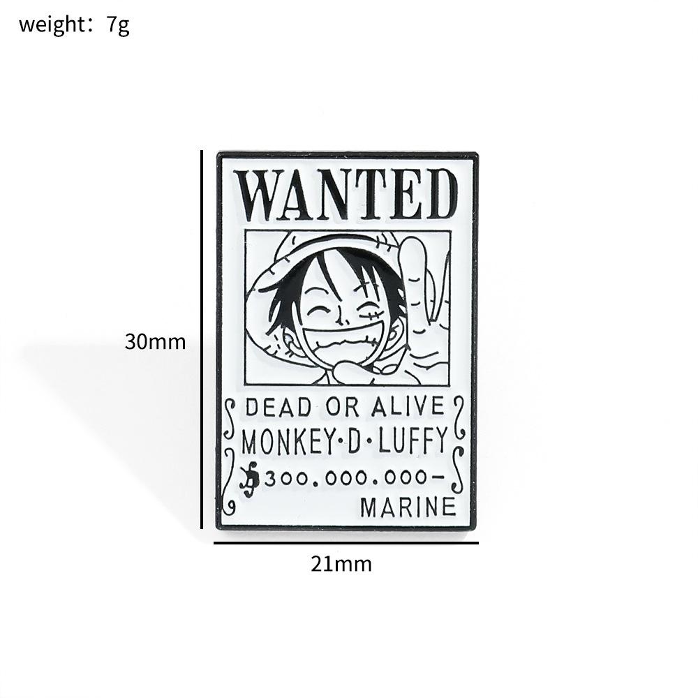 191 Штука Брошь ONE PIECE Металлический значок Riman Пираты Луффи Пины и аксессуары One Piece
