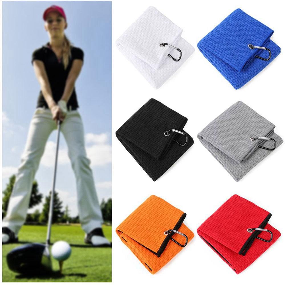 Cotton Balls Hands Microfiber Golf Towel Cleaning Towels With Carabiner Hook Cleans Clubs