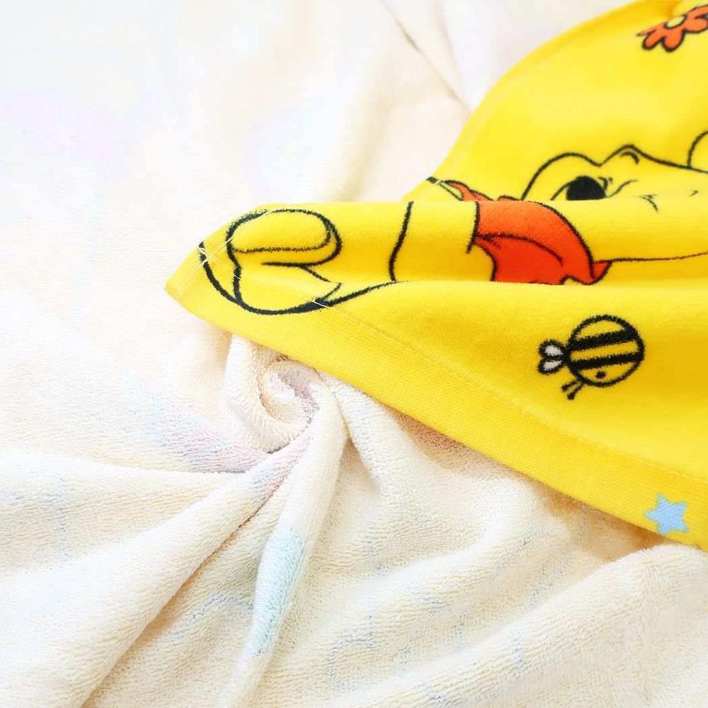 Банное полотенце Winnie the Pooh Junior, набор из 2 полотенец цвета сладкого апельсина, антибактериальное и (Отделка блестками/яркий желтый)