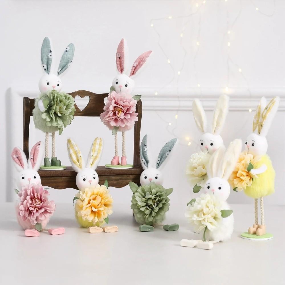 Colorful Easter Rabbit Pendant Soft Plush Rabbit Hanging Ornament Rabbit Figurine Party Favors