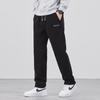 "2024 Men's and Boys' Warm Velvet Straight Pants: Casual Autumn/Winter Sport Trousers"