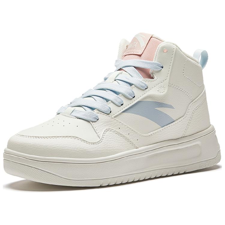 Anta Удобные универсальные нескользящие прочные высокие кроссовки женские кроссовки белые синие 922448002Q-4