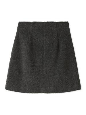 Мини-юбка Snidel с длинным ворсом, модель SWFS245119GRY0