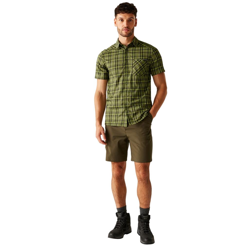 Regatta Mens Begarno Checked Short-Sleeved Shirt