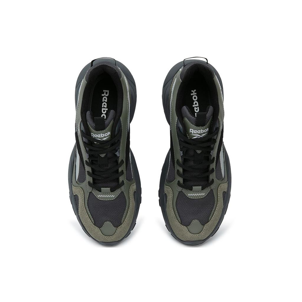 Reebok Fluffi Puff CN Retro Trend Thick Sole Dad Sneakers Low Top Running Shoes Unisex Sneakers Gray Green 24FRC913U1G09