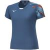 Dry Aeroflow Tennis Game Short and Easy To Move Blue Size 62JAA201 Women's Shirt, Sleeve, Breathable, In, Navy,