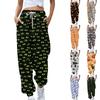 Sweatpants for Women Elastic Waist Drawstring Casual Pants  Halloween Printing  Pants with Pockets
