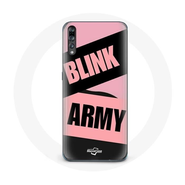 Чехол для Huawei P20 BTS ARMY и Blackpink Blink Розовый Черный