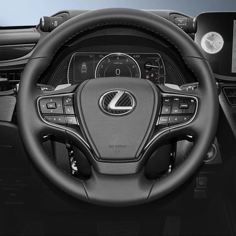 Car Steering Wheel Decorative Stickers Carbon Fiber Emblem For Lexus F SPORT ES RX NX LS UX LM LX GX LC RZ IS CT GS RC HS SC TX