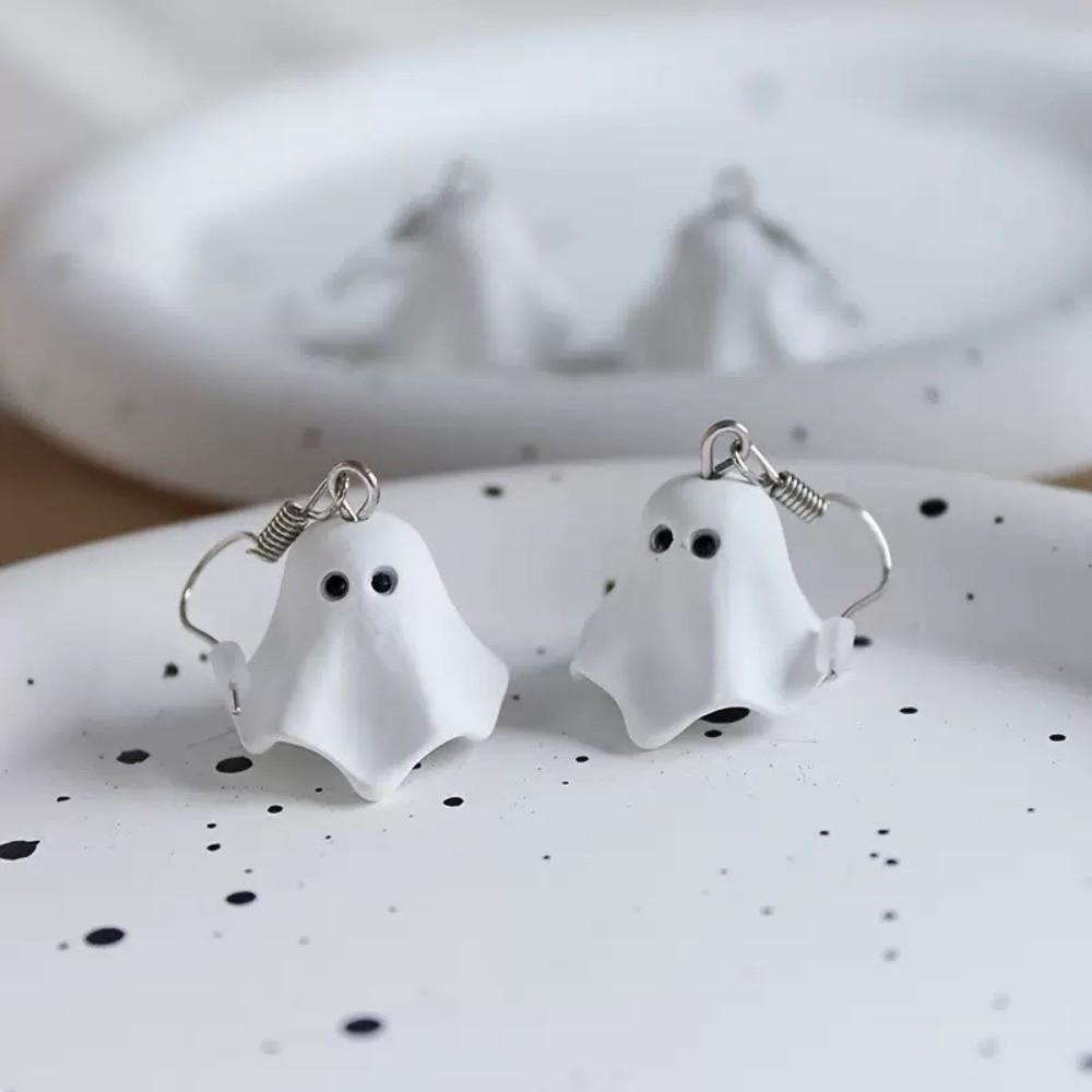 Cartoon Dangle Earrings Zinc Zinc Alloy Women Necklace Cute Ghost Drop Earrings Street Rock Style