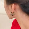 Enamel Hoop Earrings for Women Statement Ear Buckle Creative Jewelry Gifts