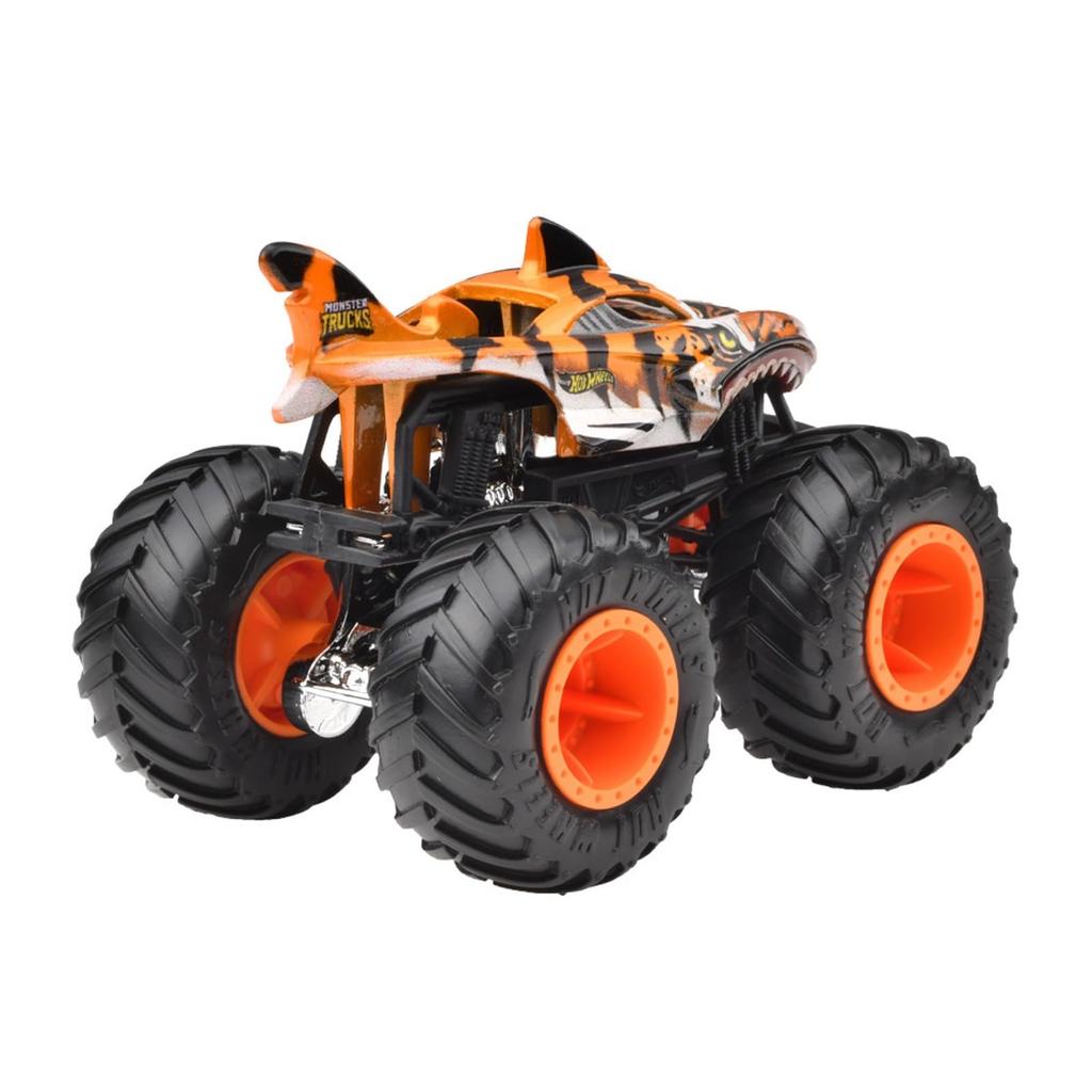 Hot Wheels Tiger Shark Monster Truck Ages 3 and Up 164 Vehicle, Orange, JGR02,