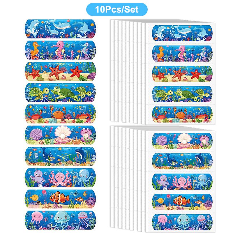 Водостойкие дышащие милые мультяшные пластыри для гемостаза, клейкие повязки, аптечка первой помощи для детей