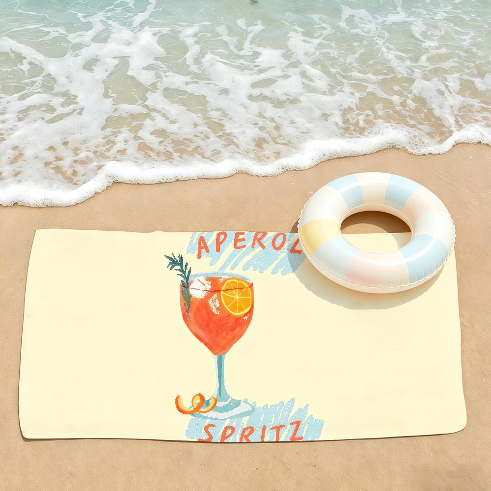 Модный принт A-Aperols Spritz Полотенце Сушилка Банное Полотенце Применимо Для Легкого Плавания Кемпинга Йоги Пляжа Вне