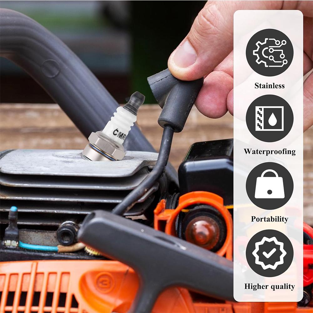 Свеча зажигания CMR6H 4 шт. Совместима с NGK 3365 Совместима со Stihl BR500 BR600 FS90 FS90R FS100 FS110 HL110 HT100 FC56 MS192