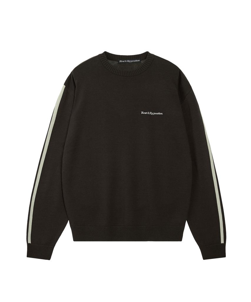 REST&RECREATION Coloration Crew Neck Knit - Brown