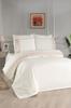 Sara Duvet Cover Set 6pcs, Duvet Cover 200x220, Bedsheet 240x260 Cotton Fabric, Full Size, Double Size Cream Cappucino